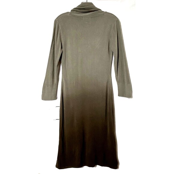 Connected Apparel Sweater Dress Womens Small Pewter Grayish Brown Ombre Cowl NWT - Picture 2 of 10